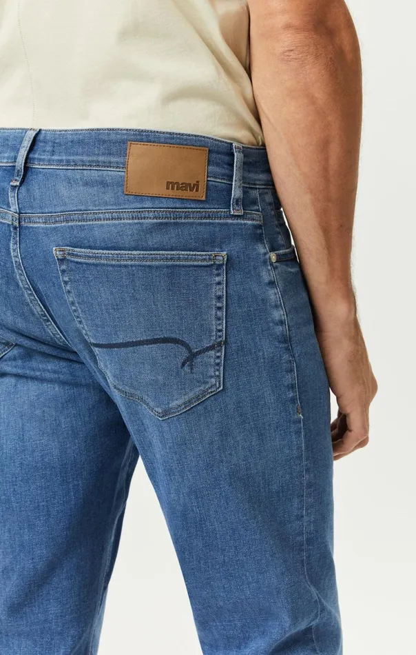 Zach Straight Leg In Mid Brushed Feather Blue Men Mavi Jeans Denim Zach Straight Leg In Mid Brushed Feather Blue Men Mavi Jeans Denim
