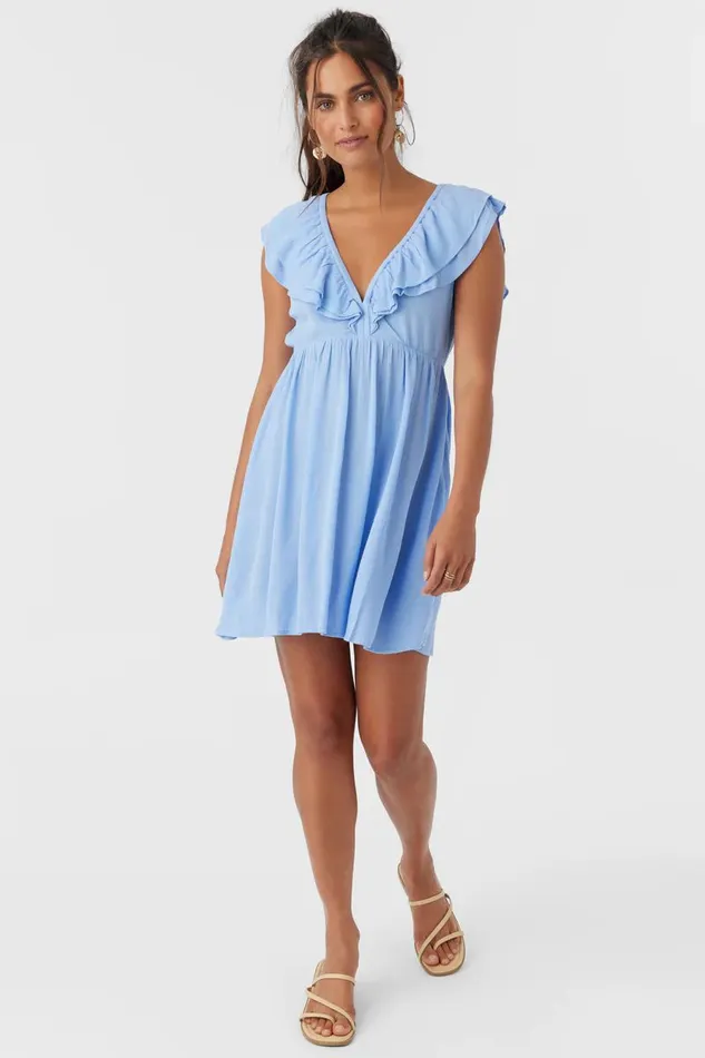ZAINA SOLID SHORT DRESS Hydrangea Women O039NEILL Clothing