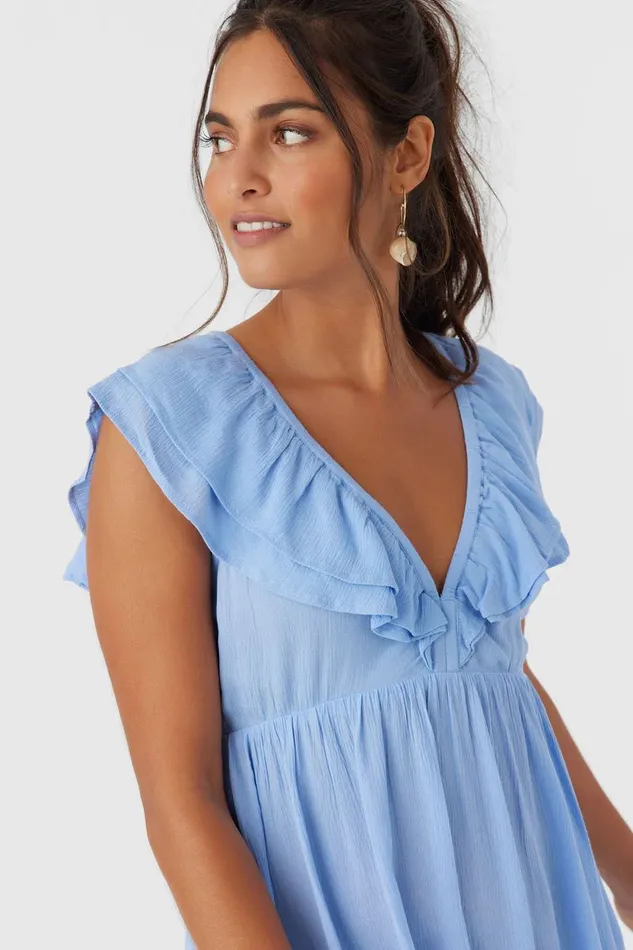 ZAINA SOLID SHORT DRESS Hydrangea Women O039NEILL Clothing