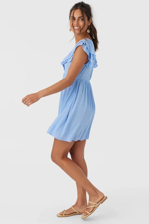 ZAINA SOLID SHORT DRESS Hydrangea Women O039NEILL Clothing