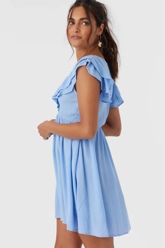 ZAINA SOLID SHORT DRESS Hydrangea Women O039NEILL Clothing
