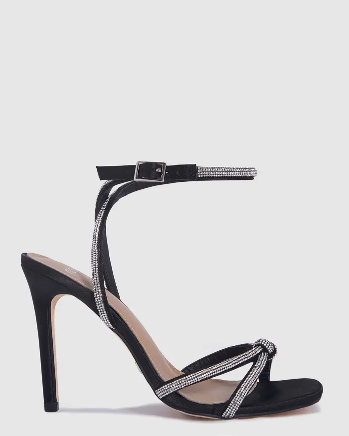 ZARAH Black Satin Women Stilettos NOVO Shoes
