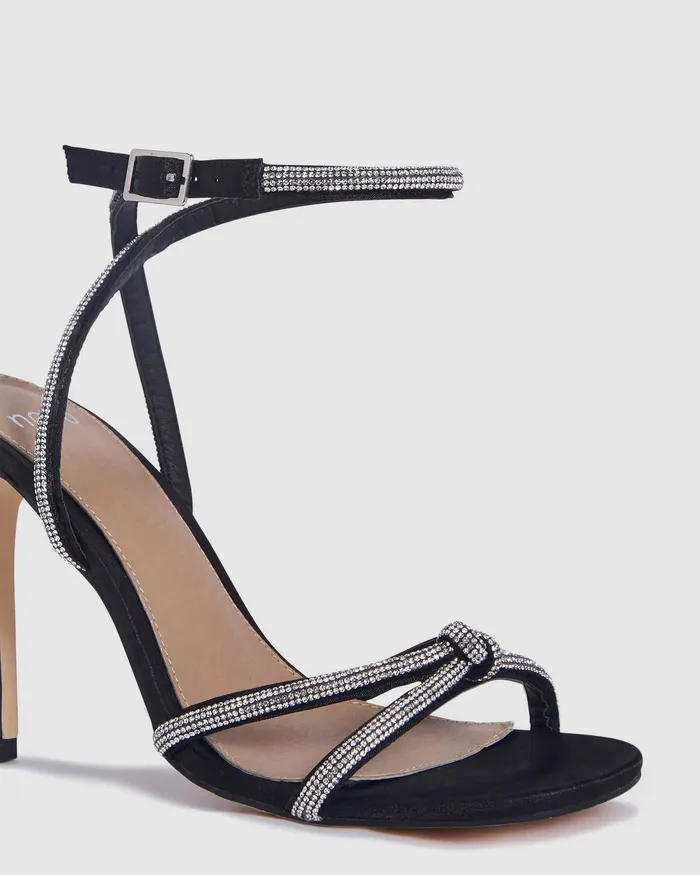 ZARAH Black Satin Women Stilettos NOVO Shoes